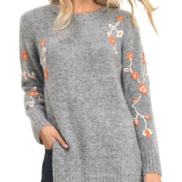 Fashion Boutique Tops - Floral Sweater